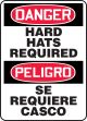 HARD HATS REQUIRED (BILINGUAL)