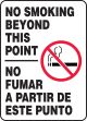 NO SMOKING BEYOND THIS POINT (W/GRAPHIC) (BILINGUAL)