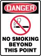 DANGER NO SMOKING BEYOND THIS POINT (W/GRAPHIC)