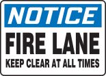 FIRE LANE KEEP CLEAR AT ALL TIMES