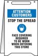 Attention Customers Stop The Spread Face Covering Required To Be Worn When Entering This Store