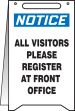 Plant & Facility, Header: NOTICE, Legend: NOTICE ALL VISITORS PLEASE REGISTER AT FRONT OFFICE