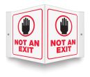 Safety Sign, Legend: NOT AN EXIT