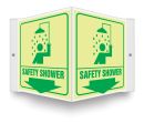 Safety Sign, Legend: SAFETY SHOWER