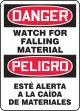 DANGER WATCH FOR FALLING MATERIAL (BI-SPANISH)
