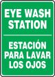 Safety Sign, Legend: EYEWASH STATION (BILINGUAL)
