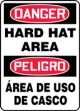 DANGER HARD HAT AREA (BILINGUAL SPANISH)
