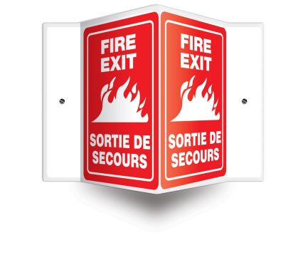FIRE EXIT (BILINGUAL FRENCH - SORTIE DE SECOURS)