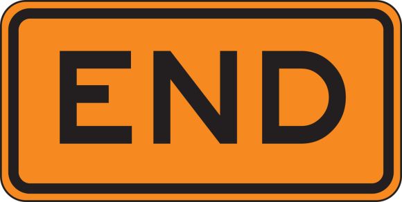 Traffic Sign, Legend: END