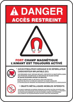 DANGER ACCESS RESTREINT (BILINGUAL FRENCH)