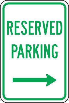 RESERVED PARKING --->