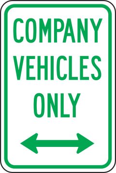 COMPANY VEHICLES ONLY <----> (GREEN/WHITE)