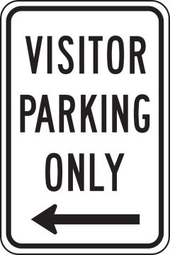 VISITOR PARKING ONLY <----