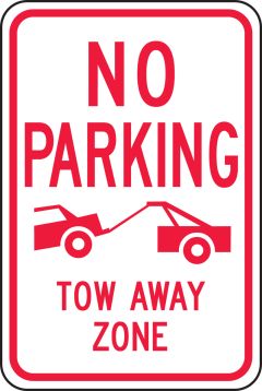 NO PARKING TOW AWAY ZONE (W/PICTORIAL)