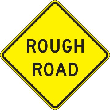 Traffic Sign, Legend: ROUGH ROAD