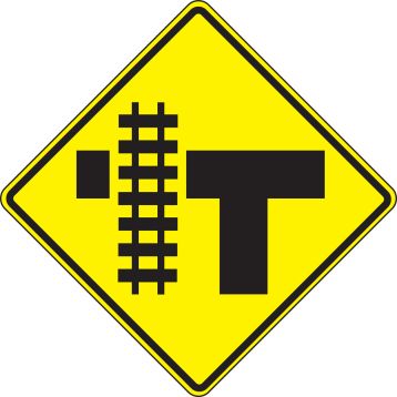 (T-INTERSECTION PARALLEL RAILROAD CROSSING LEFT)
