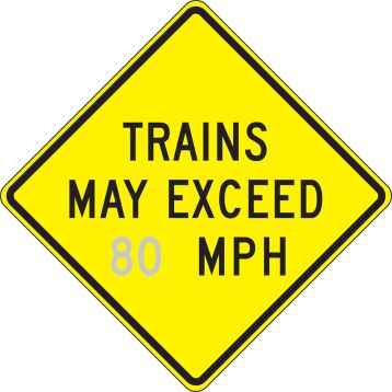 TRAINS MAY EXCEED __ MPH