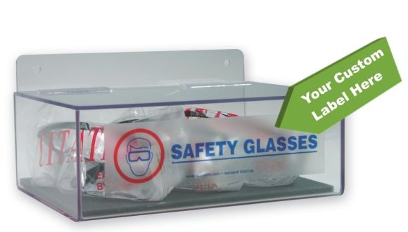 Safety Glasses Dispenser w/ Custom Label