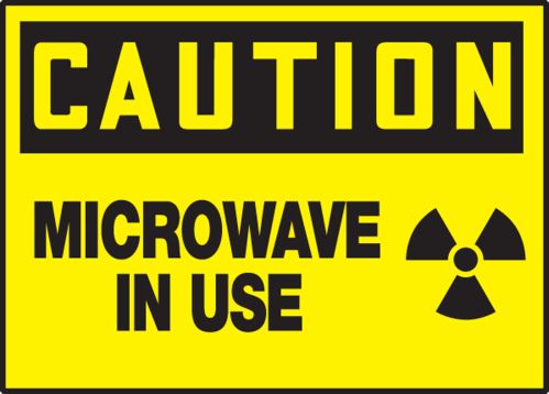 MICROWAVE IN USE (W/GRAPHIC)