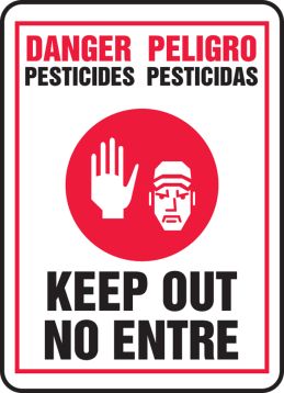 PESTICIDES KEEP OUT (W/GRAPHIC) (BILINGUAL)