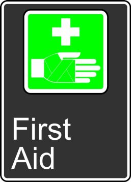 Safety Sign, Legend: FIRST AID (PREMIERS SOINS)