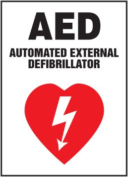 AED AUTOMATED EXTERNAL DEFIBRILATOR (W/GRAPHIC)
