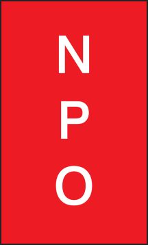 npo signs for patient care