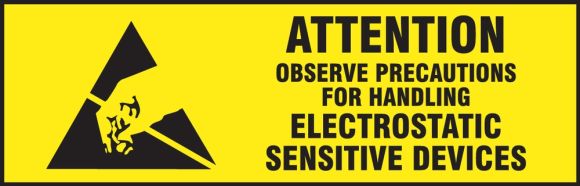 ATTENTION OBSERVE PRECAUTIONS FOR HANDLING ELECTROSTATIC SENSITIVE W/GRAPHIC