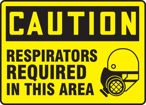 RESPIRATORS REQUIRED IN THIS AREA (W/GRAPHIC)