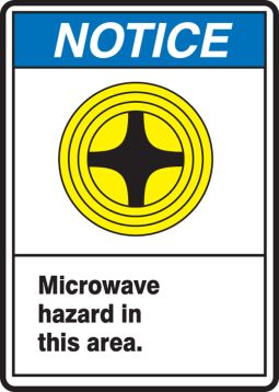 MICROWAVE HAZARD IN THIS AREA. (W/GRAPHIC)