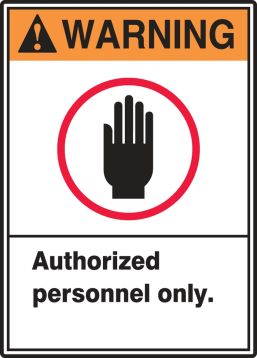 AUTHORIZED PERSONNEL ONLY (W/GRAPHIC)
