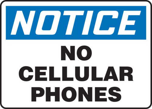 NO CELLULAR PHONES