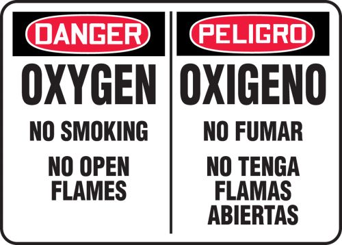 OXYGEN NO SMOKING NO OPEN FLAMES (BILINGUAL)