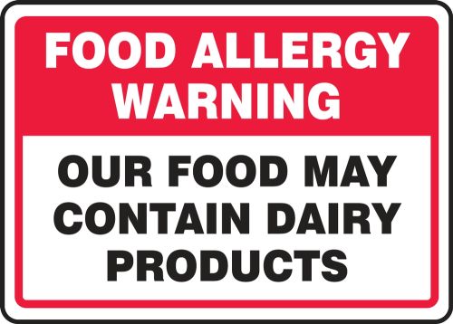 Food Allergy Warning: Our Food May Contain Dairy Products