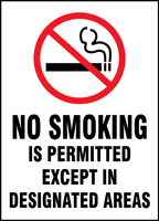 NO SMOKING IS PERMITTED EXCEPT IN DESIGNATED AREAS W/GRAPHIC (UTAH)