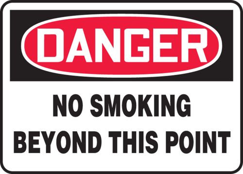 NO SMOKING BEYOND THIS POINT