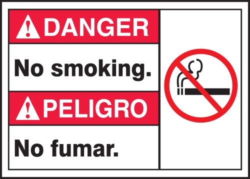DANGER NO SMOKING (BILINGUAL SPANISH)