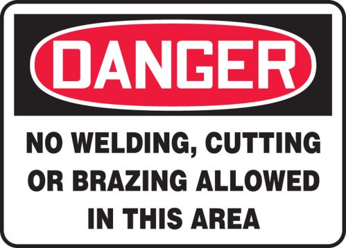 NO WELDING, CUTTING OR BRAZING ALLOWED IN THIS AREA