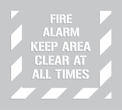 FIRE ALARM KEEP AREA CLEAR AT ALL TIMES