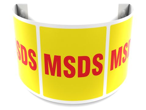 Safety Sign, Legend: MSDS