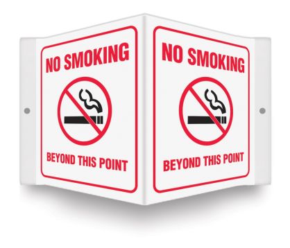Safety Sign, Legend: NO SMOKING BEYOND THIS POINT