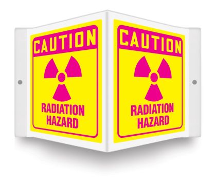 Safety Sign, Header: CAUTION, Legend: RADIATION HAZARD