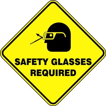 Plant & Facility, Legend: SAFETY GLASSES REQUIRED