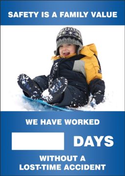 SAFETY IS A FAMILY VALUE WE HAVE WORKED #### DAYS WITHOUT A LOST-TIME ACCIDENT (Winter Theme)
