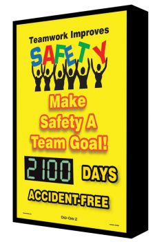 TEAMWORK IMPROVES SAFETY MAKE SAFETY A TEAM GOAL #### DAYS ACCIDENT-FREE