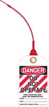 DANGER DO NOT OPERATE (LOCK OUT TAG)