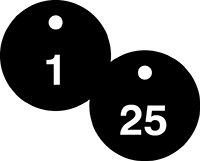 Perma-Black™ Aluminum Numbered Tags