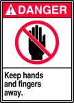 KEEP HANDS AND FINGERS AWAY (W/GRAPHIC)