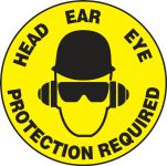 HEAD EAR EYE PROTECTION REQUIRED