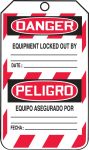 Safety Tag, Legend: DANGER THIS TAG & LOCK TO BE REMOVED ONLY BY PERSON SHOWN ON BACK